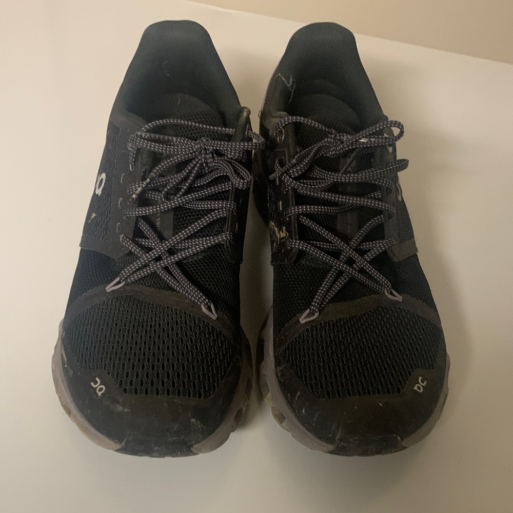 On Running Black and Dark Gray Athletic Shoes